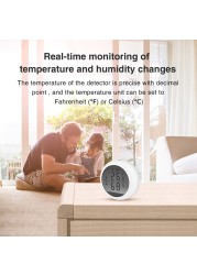 2022 Tuya Smart Wi-Fi Temperature Humidity Sensor Indoor Thermometer With LCD Display Smartlife Alexa Google