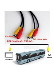 NEWCE 5M/10M/20M RCA Video AV DC Power Cable for TV CCTV Car Truck Rear View Camera Kit