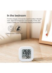 Tuya Zigbee Temperature Humidity Sensor Tuya Smart Life App Remote Voice Control LCD Display Works with Alexa Google Home