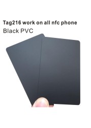 2022 50pcs 13.56MHZ rfid blank black card/label/for phone tag NFC 203/213 compatible chip