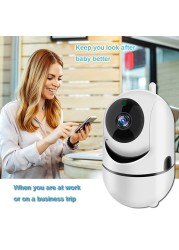 The smart camera to monitor the baby during sleep with Wi-Fi, high quality, with cloud storage, detects the movement and sounds of the child by sending messages to the phone, with infrared night vision, full glass lens, high-resolution sound and sound