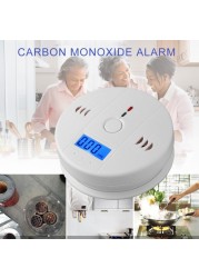 Home CO2 Sensor Wireless Sensor CO Carbon Monoxide Poisoning Smoke Gas Sensor Warning Alarm Detector LCD Indicator