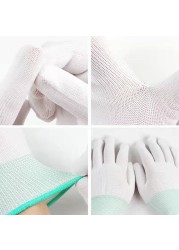 12 Pairs Non-slip Nylon Gloves PC Computer Phone Repair Electronic Work Gloves Work Knit Soft Cotton Sweat Absorption Gloves