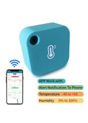 Wifi bluetooth thermometer hygrometer remote monitor wireless wifi temperature sensor humidity alert for refrigerator