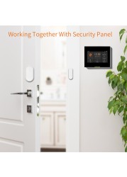 Ostaniot Tuya 433Mhz Automatic Home Alarm System Smart Wireless Sensor Door and Window Detector Door Open/Close Code