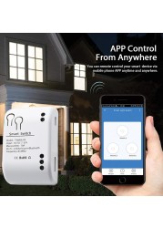 Smart WiFi Light Switch Garage Door Opener Controller 1/2/4 Gang RF 433 Module Tuya App Wireless Remote Control Work with Alexa