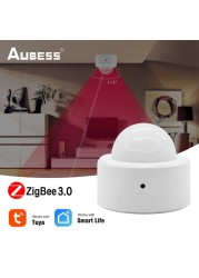 tuya zigbee 3.0 mini tuya smart motion human body PIR transducer infrared sensor detector smart life home security