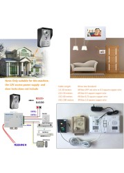 7 بوصة TFT LCD فيديو باب الهاتف البصرية فيديو إنترفون مكبر الصوت نظام اتصال داخلي رصد مقاوم للماء في الهواء الطلق كاميرا تعمل بالأشعة فوق الحمراء