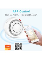 zigbee standalone smoke detector sensor fire alarm home security system firefighter tuya wifi smoke alarm fire protection