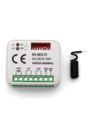 2pcs RX-MULTI AC DC 9V 12V 24V 30V 2 Channel Multiple Frequency Receiver Controller RX Multiple 300-868MHz Garage Door Opener