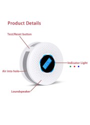 Smoke And Carbon Carbon Monoxide Detector Fire Protection Combination Smoke Co Alarm Built In Beep Battery Powered Easy To Install