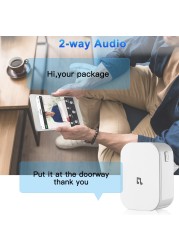 Elecpow Tuya Video Doorbell Smart Home Wireless WiFi Phone Intercom Doorbell 155 Degree View PIR Night Vision Security Camera