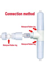 Simplified Cable Connector for POE Camera, 2 in 1 Splitter, 3-Way RJ45 Network Cable, Waterproof Camera Mount