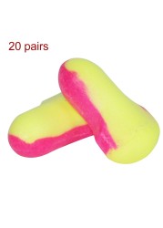 20pairs Soft Foam Disposable Protective Noise Reduction Ear Plug Ergonomic Slow Rebound Travel Home Adult Kids Studying Hearing