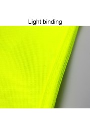 Fluorescent Yellow V Shaped Traffic Safety Road Polyester Free Size Night Security Children Reflective Vest Running Cycling