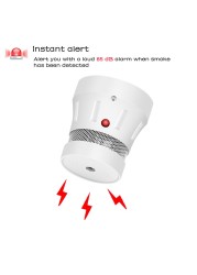 zigbee fire protection smoke sensor detector monitor security alarm system firefighter wifi tuya remote control for apartment