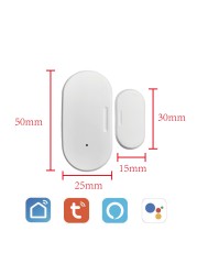 Tuya Zigbee Door and Window Magnetic Sensor Wireless Connection Smart Home Wireless Door Detector Magnetic Automation Door