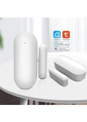 wifi door sensor tuya smart door open/closed wifi detector app alert alert/sound security alarm with alexa google home