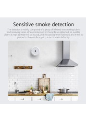 Tuya ZigBee Smoke Sensor Detector Smart Fire Alarm High Sensitivity Home Security Protection Work Alarm With Smart Life Bridge Hub