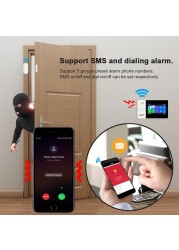 2022 Tuya WiFi GSM Home Security Protection Smart Alarm System Touch Screen Burglar Kit Mobile APP Remote Control RFID Arm and