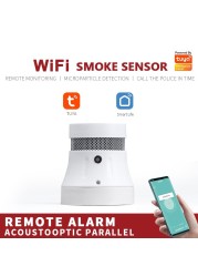 Aubess Tuya Zigbee WiFi Fire Alarm Smart Smoke Detector System Home Safety Smoke Sensors Smart Life App Control Works with Alexa