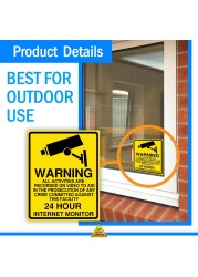 New Warning Sticker PVC Camera Alarm Sticker Waterproof CCTV Video Surveillance Security Decal