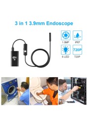 6 LED WiFi Endoscope Camera 8mm Lens IP67 Waterproof Wireless Inspection Borescope Camera Android ISO Mobile Phone Tablet