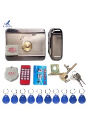 Electronic door lock 1000users with remote unlock with RFID smart card home security system kit access control system