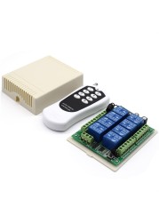 433MHz DC 24V 8 Channel Relay Module Wireless RF Remote Control Switch Transmitter + Receiver