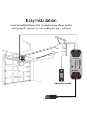 Ewelink garage door sensor opener controller wifi switch support amazon alexa google smart home app