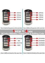 4 buttons universal garage remote 280mhz to 868mhz gate opener compatible multi brand garage door opener keychain for gate