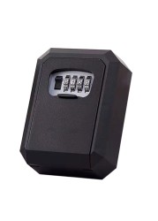 Password Key Box Lock Wall Mounted Zinc Alloy Weatherproof Key Box 4 Digits Combination Key Box Lock Storage