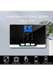 2022 Home Security System Wireless Infrared Alarm WIFI GSM Tuya APP 433MHz Smart Alarm 1.8 Inch TFT Color Display Remote