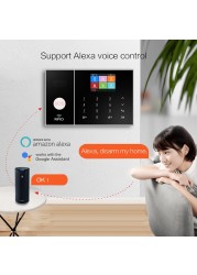 2022 HEVA Home Security Alarm System GSM WIFI Tuya Smart Life App Control Burglar Alarm Kit with Door Sensor Work with Alexa