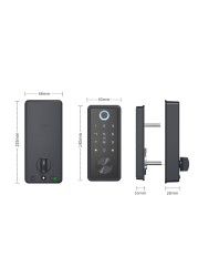 Tuya Smart Outdoor Lock Waterproof IP66 Outdoor Smart Fingerprint Door Lock Fechadura Digital Password for Home Hotel