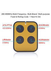 Universal 280-868MHz Garage Door Multi Frequency Garage Door Remote Control Gate Duplicator 433MHz 868MHz Fixed Order Rolling Code New Arrivals