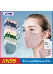 Elough Morandi Ffp2 Mascarillas Fpp2 قناع السمك التنفس Kn95 قناع الوجه قابلة لإعادة الاستخدام Ffpp2 الكبار ffp2قناع المتاح Ce Kn 95