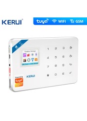 2022 Kerui Tuya W18 Wireless WiFi Home Alarm GSM IOS Android APP Control LCD GSM SMS Burglar Home Security Alarm System