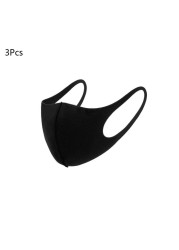 3D Foam Face Mask for Adults, Washable, Dust Proof, Reusable, Black