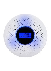 2022 ESCAM 2 in 1 LCD Display Carbon Monoxide and Smoke Combo Detector Battery Operated CO Alarm with Flashing LED Light