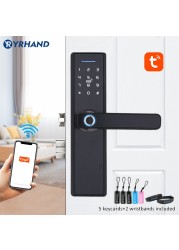 2022 Tuya Eight Language Fingerprint Lock, Security Smart Smart Lock With WiFi APP Password Unlock, Electronic Door Lock