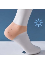 Silicone Heel Socks Moisturizing Gel Heel Sock Cracked Foot Skin Care Protectors Anti-cracking Insole Pads Inserts