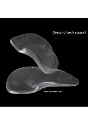 Sunvo Silicone Gel Orthotic Insoles for Flat Feet Arch Support Orthotic Insoles for Plantar Arthritis Pain Relief Shoe Pads