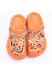 Soft PVC and Random 100pcs Different Shoes Magic Black Hayat Meter JIBZ for Shoe Accessories Decoration Party Gifts