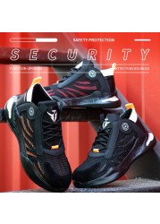 Breathable safety shoes men fly woven casual wear resistant work shoes anti-smashing anti-puncture work safety insurance shoes