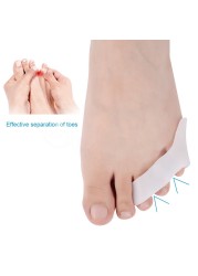 1 Pair Silicone Gel Toe Spacer Insoles For Women High Heel Side Pain Relief Orthopedics Shoe Protector Sole Plantillas