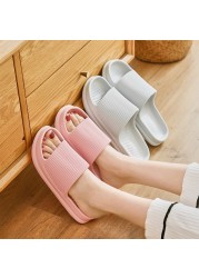 Home slippers anti-skid flip flops women's sandals women's fashion soft sole EVA indoor slides thick platform simple cloud slippers