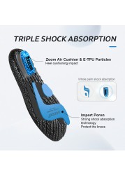 BANGNI PORON Air Cushion PU Insole Memory Foam Sports Support Insert Zoom Popcorn Orthotic Shoes Cushion for Feet Men Women