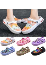 2021Airavata Crocks sandals hole shoes beach sandals home slippers men and women camouflage summer garden shoes