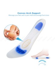 Soft Medical Silicone Arch Support Insoles , Orthotic Plantar Fasciitis Pads